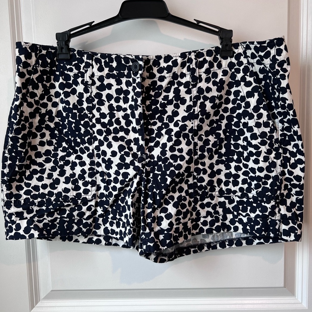 LOFT outlet polka dot shorts - size 12 - dark blue